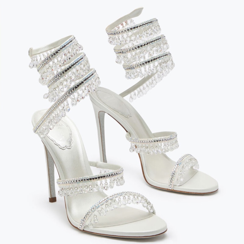 Rene Caovilla CHANDELIER IVORY SANDAL 105